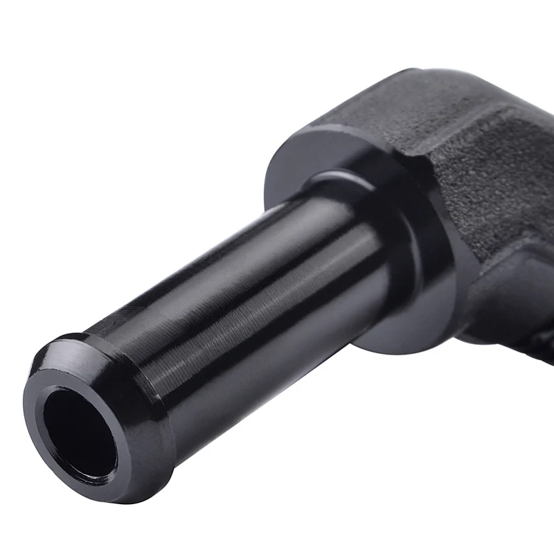 ESPEEDER 1/4 &quotNPT Male To 3/8&quot Барб ниппель шланг 45 градусов фитинг адаптер Черный AN6 для NPT