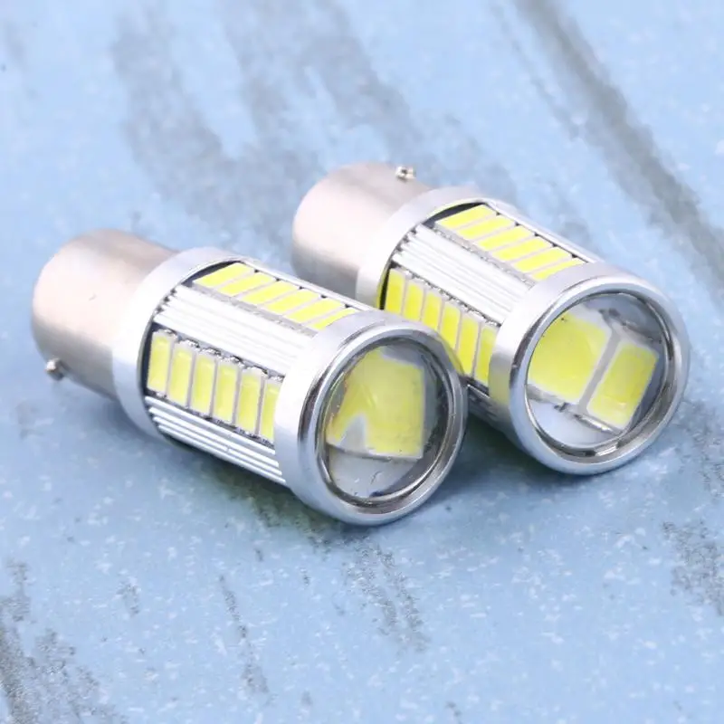 2 шт. Автомобильный светодиодный тормозной светильник лампа S25 BAY15D 1157 33SMD 5630/5730 DRL