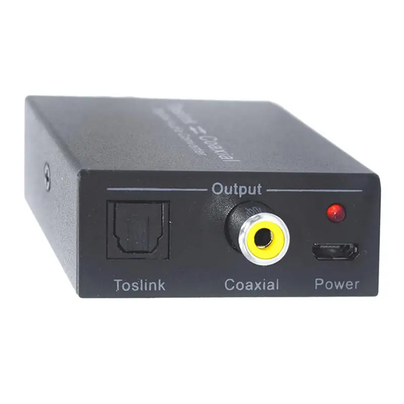 Цифровой 2 полосный аудио конвертер SPDIF Toslink для коаксиального или Swtich цифровой Bi