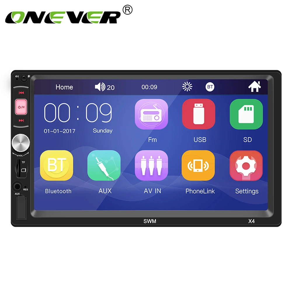 X4 7 Inch Car Mp5 Player Bluetooth Steering Wheel Control Supporting Android 8.1 IOS Electronics Remote Controller | Автомобили и