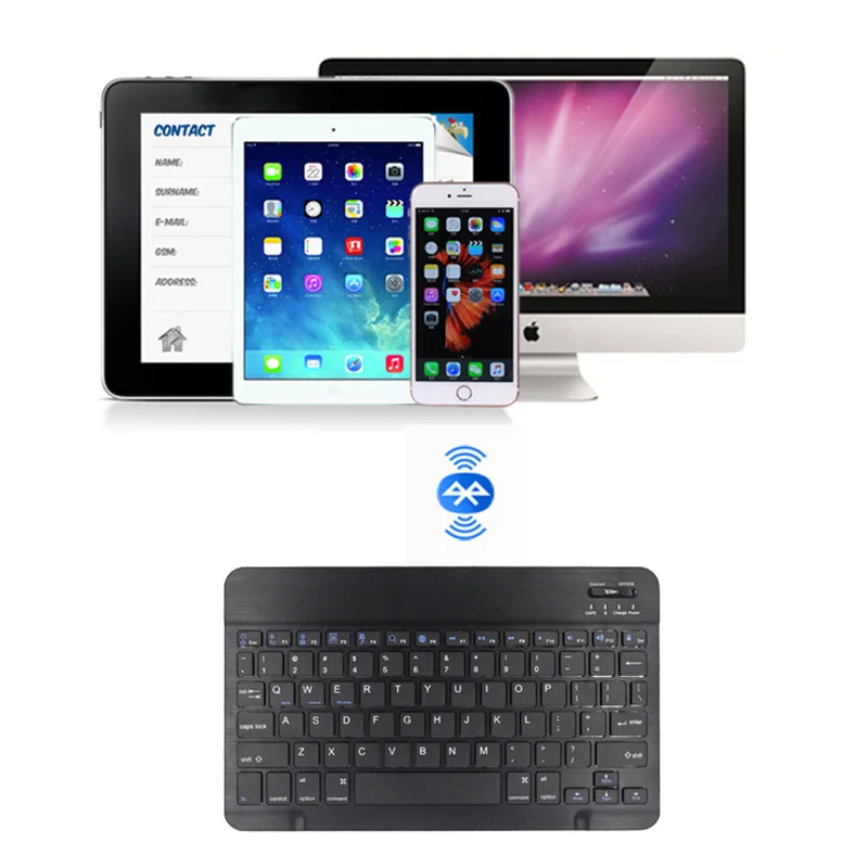 IPad Bluetooth беспроводная Тонкая клавиатура для 2018 iPad Pro 12 9/11 iPhone Xs Max Mini | Компьютеры и