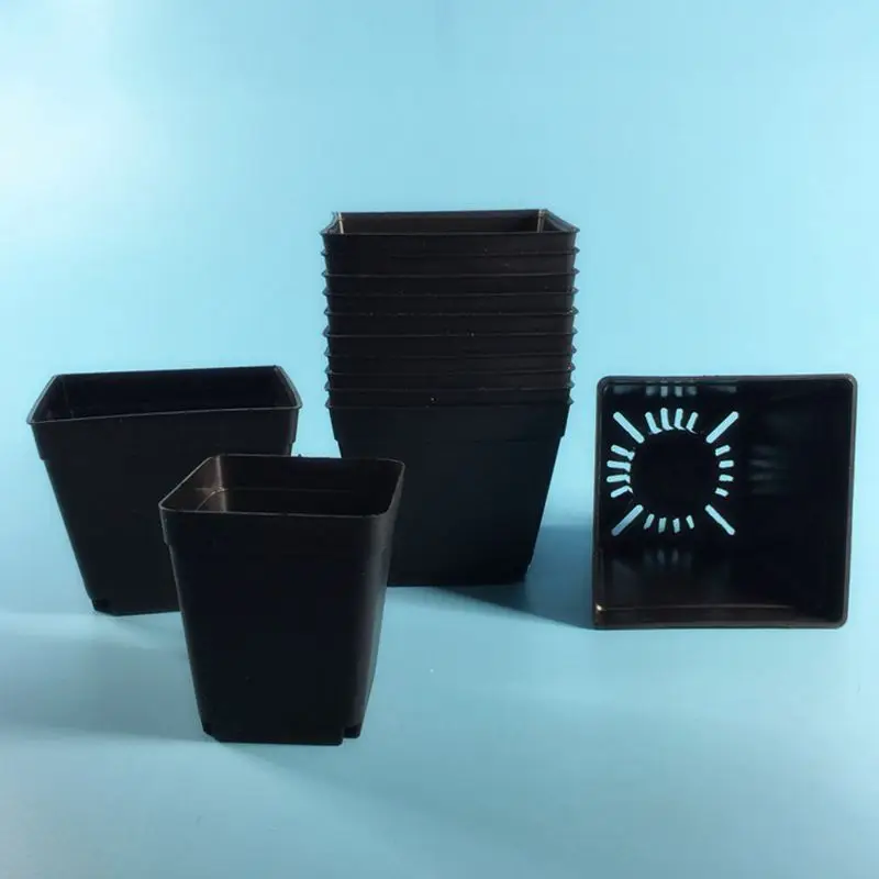 Открывающийся promotion 50pcs мини пластиковые цветочные горшки для растений питомника