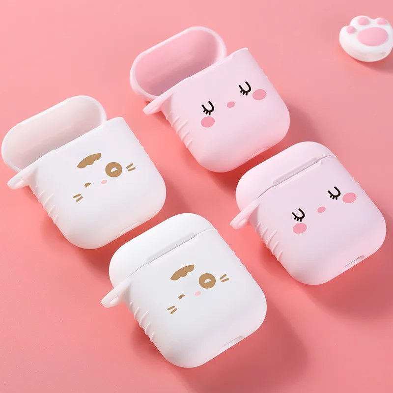 Новейший милый Bluetooth беспроводной Чехол для наушников Apple AirPods силиконовый