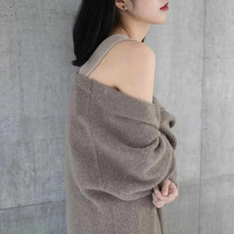 TWOTWINSTYLE Casual Knitting Cardigan Female Long Sleeve Black Sweater For Women Fashion Jumper 2018 Autumn Clothes |