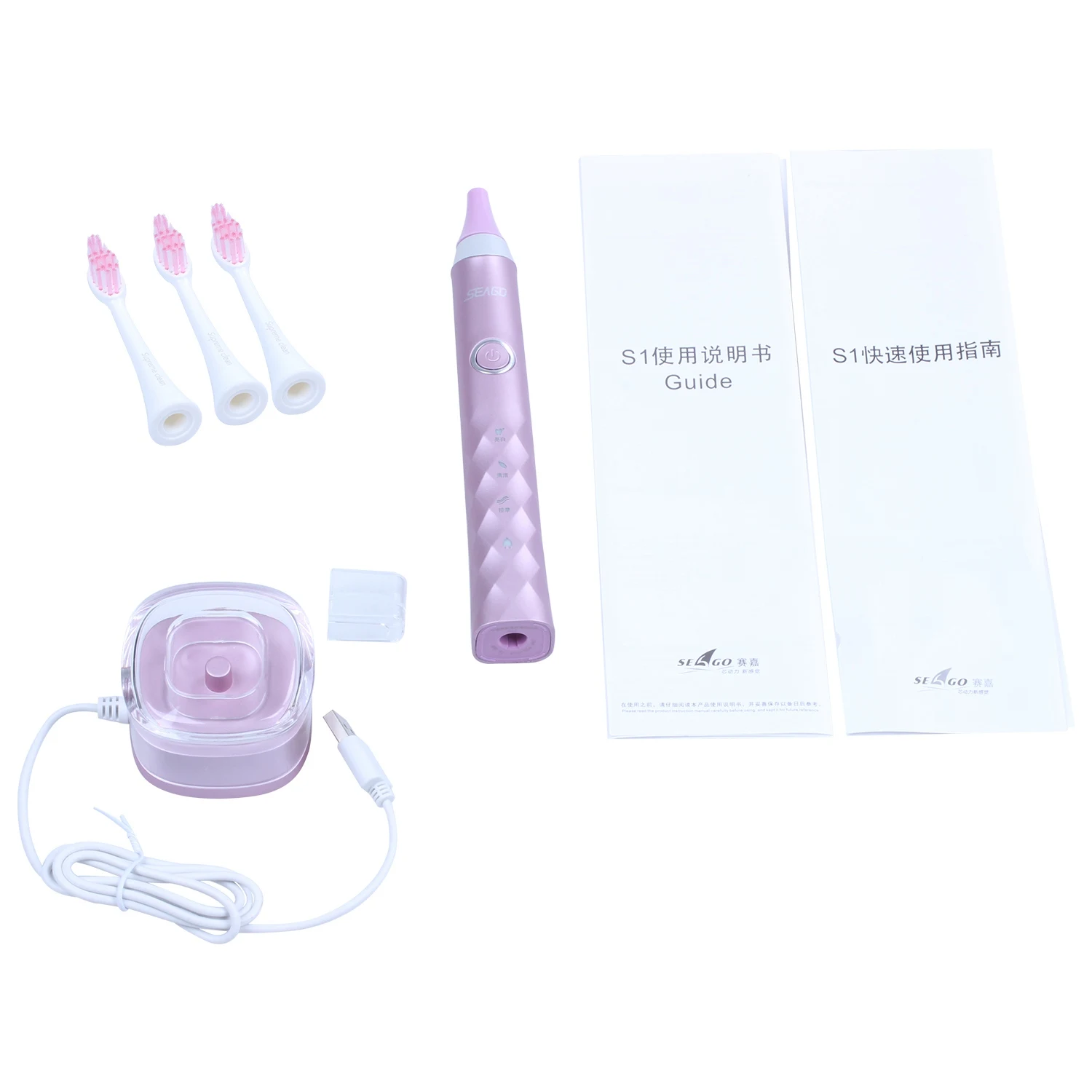 EAS-SEAGO inductive charging smart acoustic magnetic suspension electric toothbrush SG986 | Бытовая техника