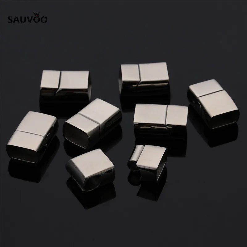 Sauvoo 1 шт. серебристый цвет флейта 11*6 мм Размер 8*5 кожаный шнур соединитель для