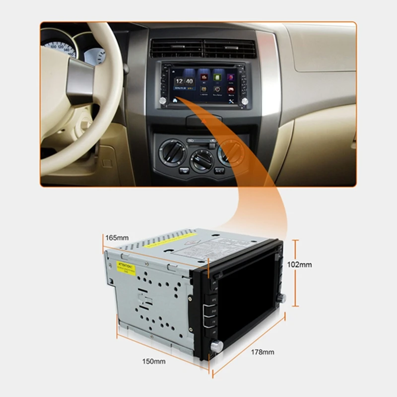 Универсальное автомобильное радио двойной 2 Din Автомобильный dvd-плеер gps