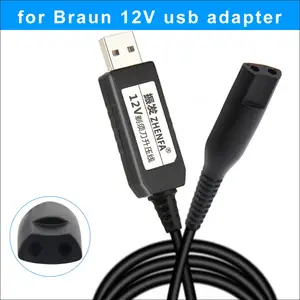USB 12 В зарядный кабель Braun электробритвы зарядное устройство адаптер питания для Braun Эпилятор Silk Epil 5 & 7 бритва 5210 5377 5375 5412