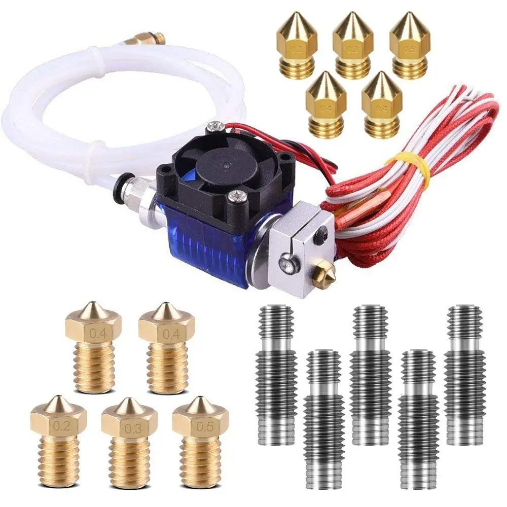 V6 J-Head Hotend Полный комплект с 10 шт. экструдер печатающая головка + 5 нержавеющая