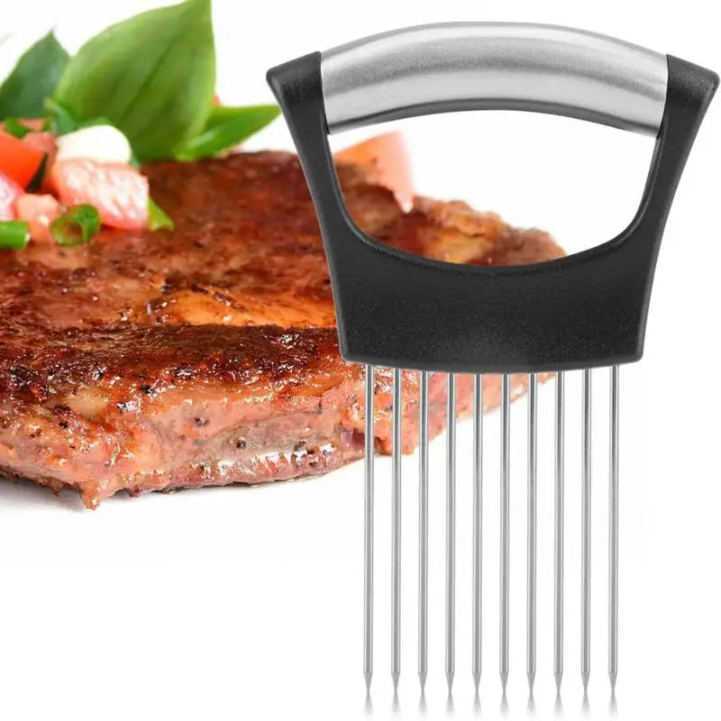 New Stainless Steel Tomato Onion Vegetables Cutting Meat Cutter Peeler Chopper with 10 Prongs |