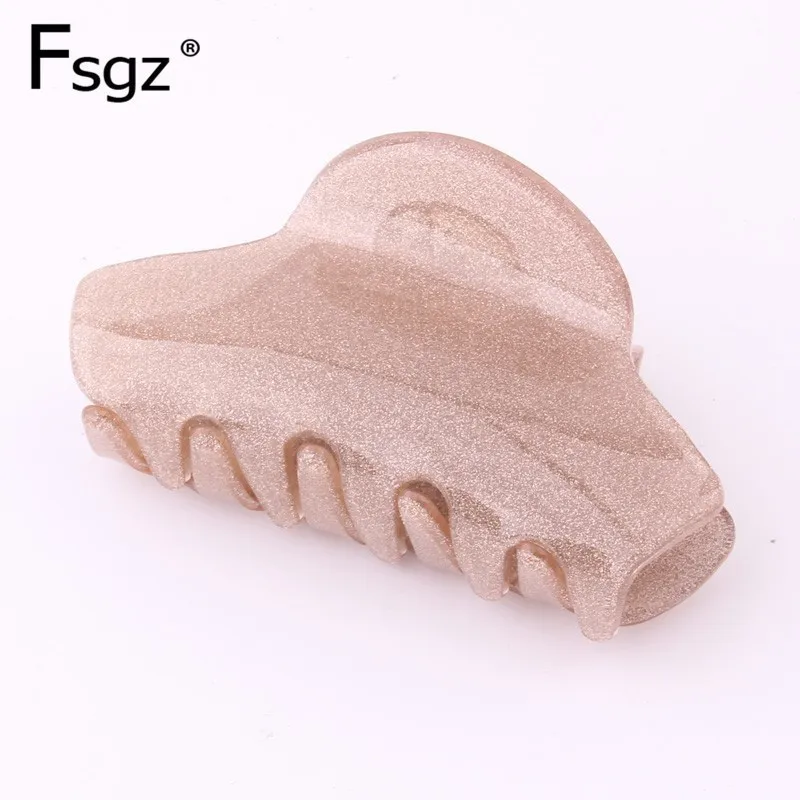 Высококачественные однотонные заколки для волос женщин блестящий золотой