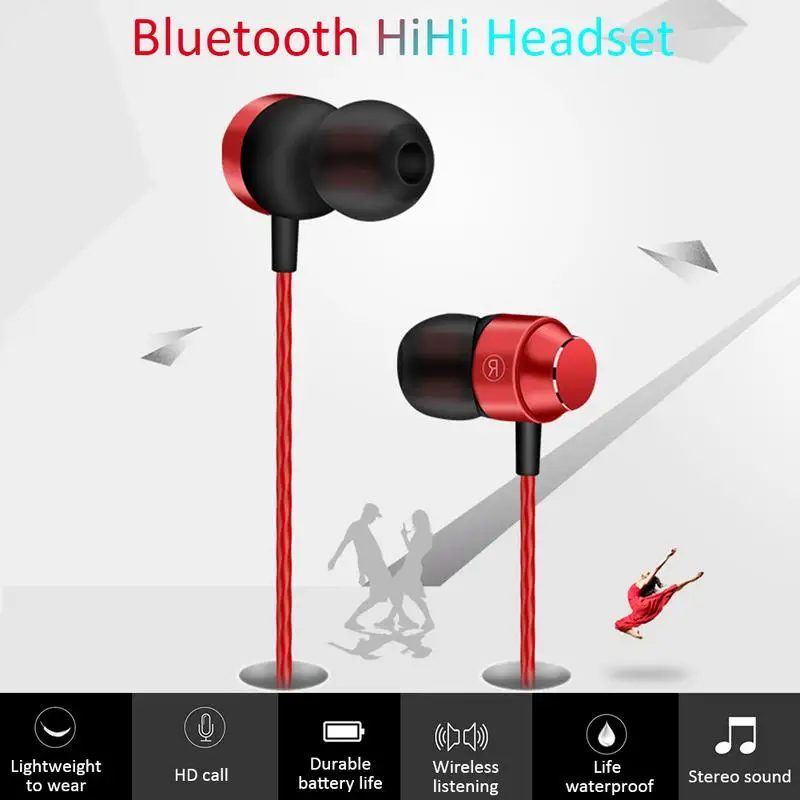 Binaural Bluetooth 4.1 Headphones In - Ear Magnetic Suspension Charging Headset Suctio | Электроника