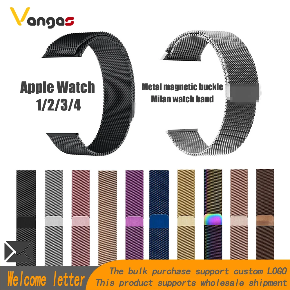 Vangas Milanese Loop браслет Нержавеющая сталь ремешок для Apple Watch series 1/2/3 42 мм 38 iwatch серии 4
