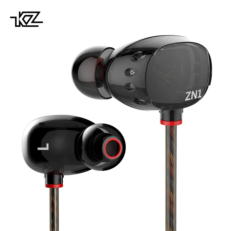KZ ZN1 Earphones 3.5mm In Ear Earphone Sport Running Hifi Super Bass Noise Canceling Earbuds Copper Driver For | Электроника