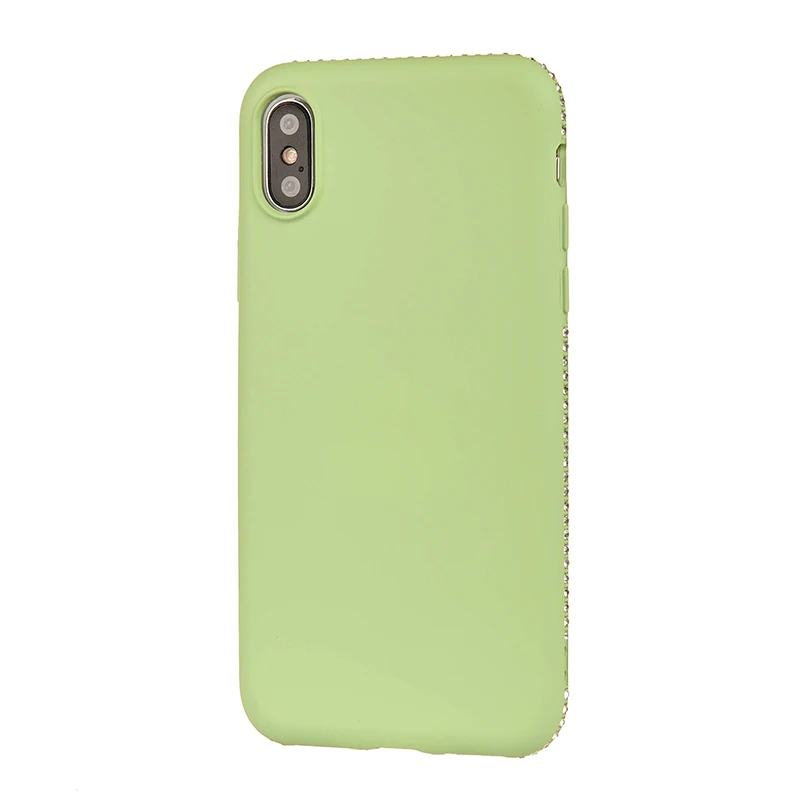 KKREFF For iPhone 8 Plus Case 6 6s 7 X XR XS Max Soft Silicone Edge Diamond Waterproof Back Cover |