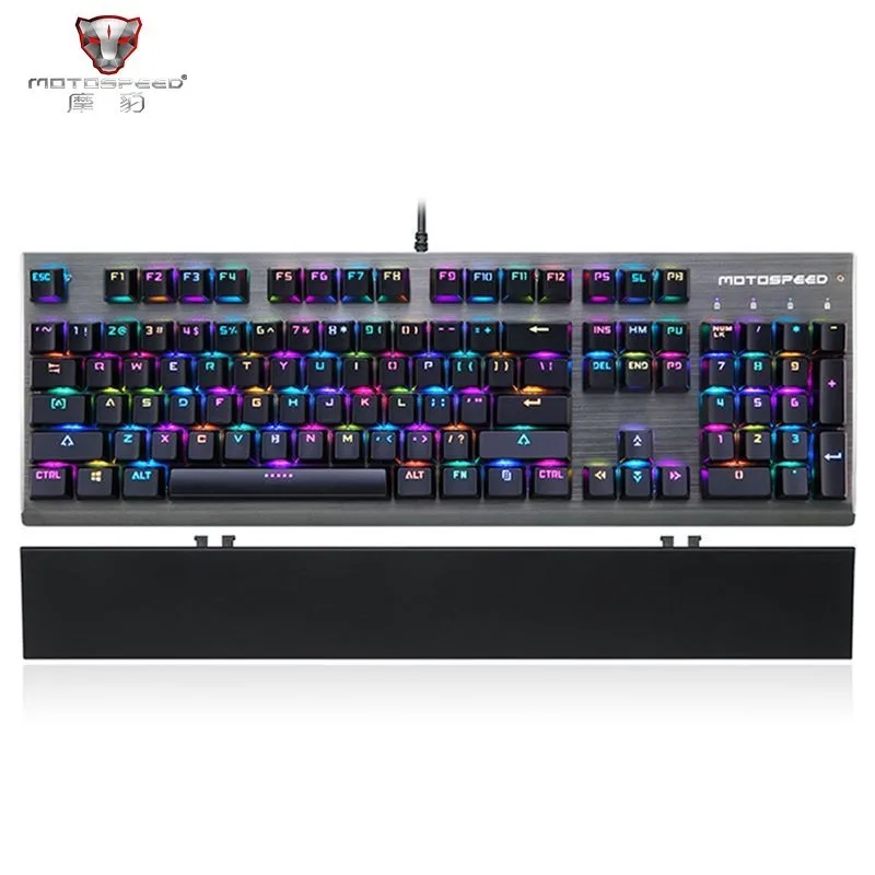 Motospeed CK108 Проводная Механическая клавиатура 104 клавиши Русский Английский RGB