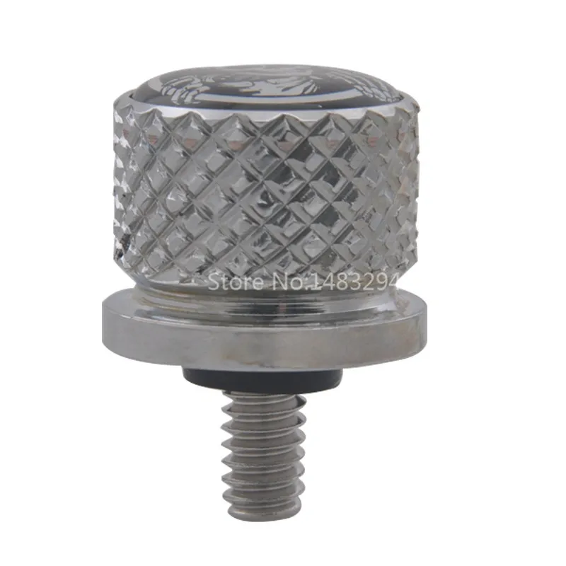 Chrome Skull Middle Finger Spurn Billet Aluminum Hard Anodized Seat Bolt Screw Fit For Harley Universal Mounting Durable|Накладки и