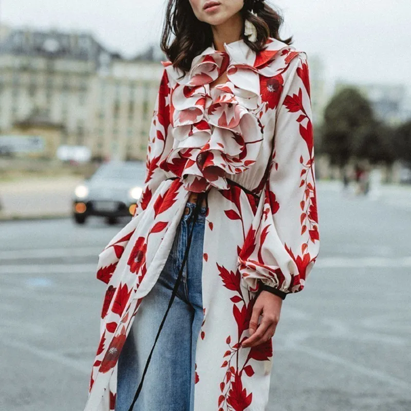 Женское длинное платье с оборками GALCAUR облегающее Платье макси