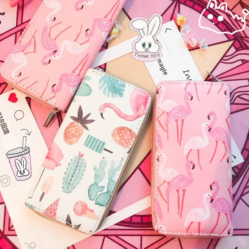 

Печатный браслет Flamingo Женский, Длинный кошелек-клатч большой вместимости