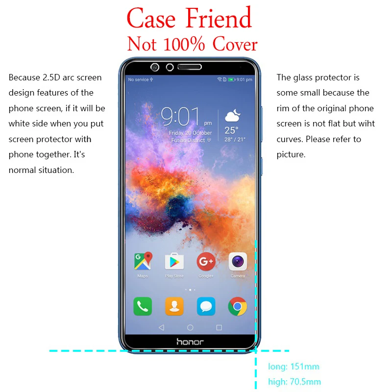 Защитное стекло для Huawei Honor 8x 7x 8c 8 7 закаленное 7X 7C Защита экрана Lite защитная