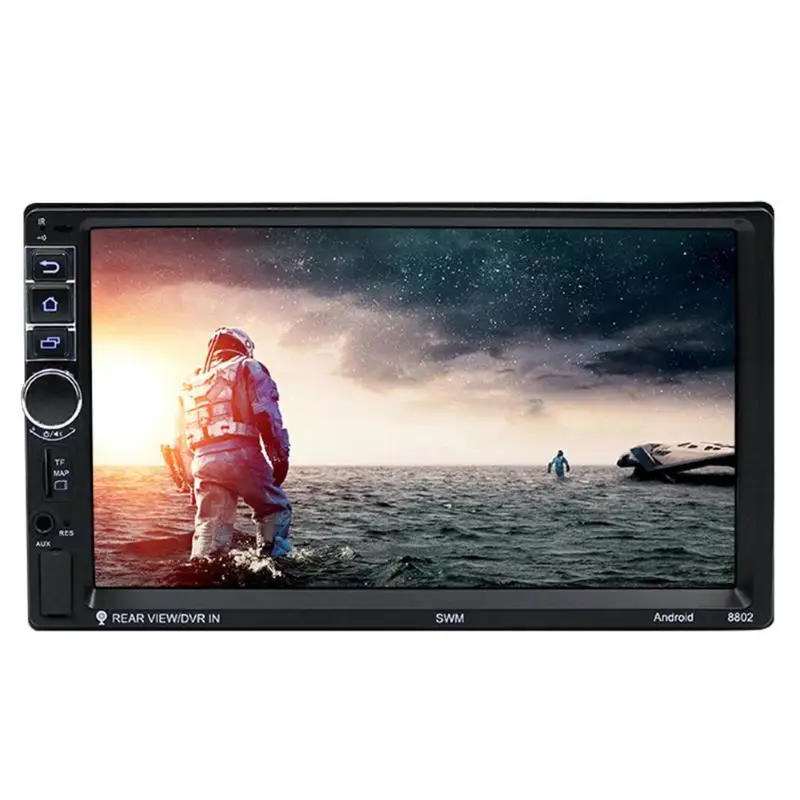7 &quot2 Din сенсорный экран автомобильный стерео MP5 плеер 4 ядра Android OS Bluetooth WIFI GPS