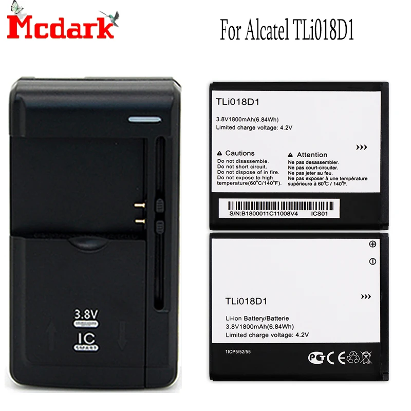 Аккумулятор TLi018D1 для Alcatel one touch Pop D5 Dual 5038x OT5038X 3 5015D OT 5016 5051A 1800 мАч + универсальное