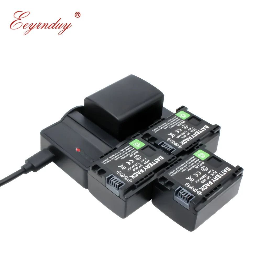 BP-808 BP-809 запасная батарея (4 комплекта) и USB зарядное устройство для Canon HFS100 HFS10 HF11 HF10