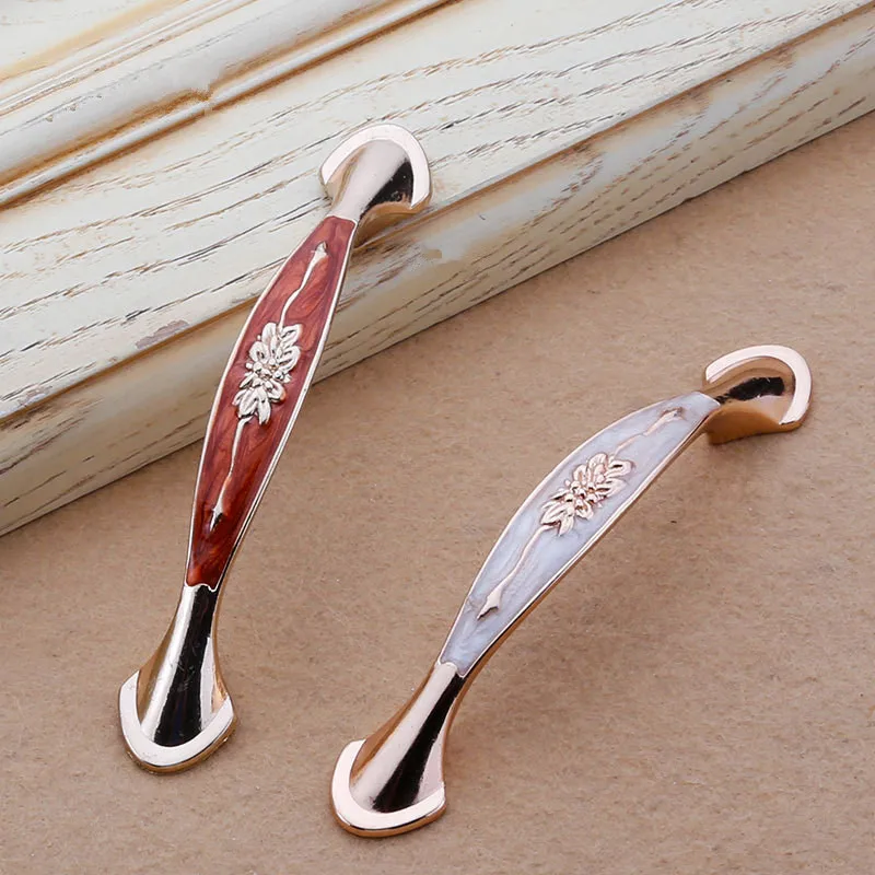 1pcs Zinc Alloy Ivory White Cabinet Handles Kitchen Cupboard Door Pulls Drawer Knobs European Fashion Furniture Handle Hardware |