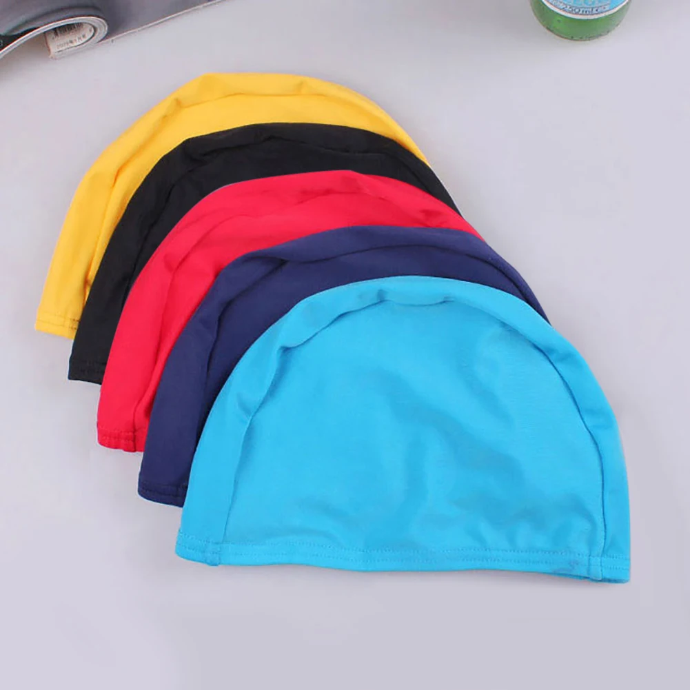 New Fashion Unisex Pool Beach Swim Caps Waterproof Elastic Nylon Swimming Protecting Hat | Спорт и развлечения