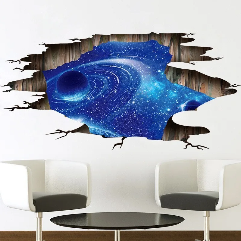 3D Vast Space Star Removable Decorative PVC Waterproof Wall Stickers | Дом и сад