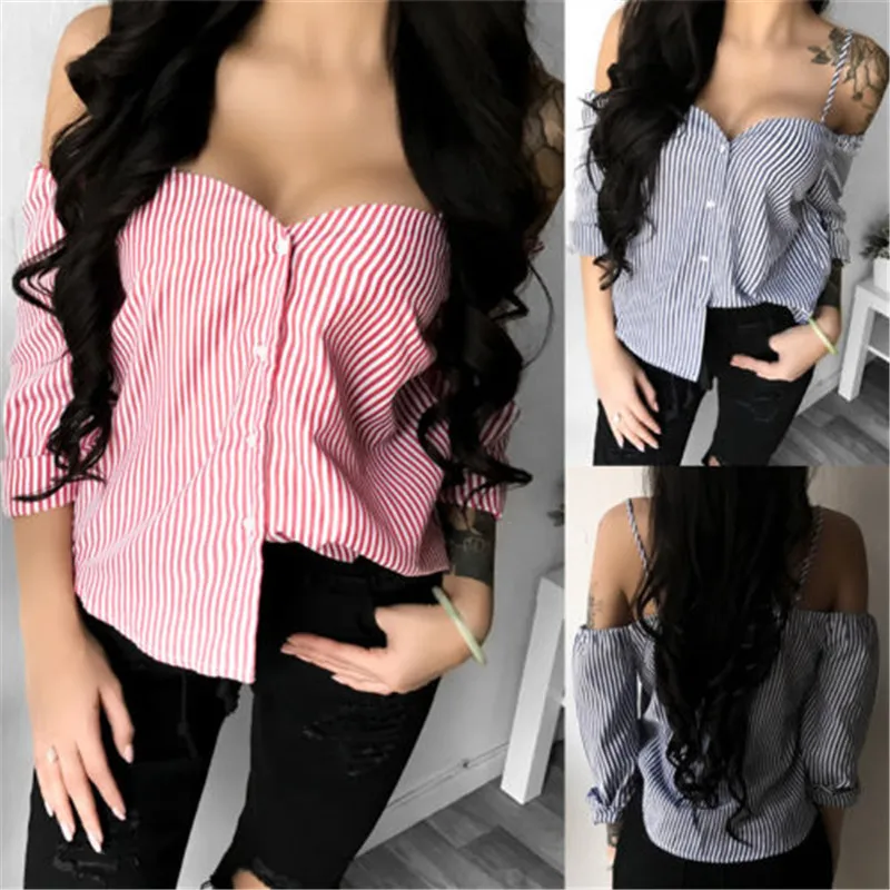 Модная женская летняя рубашка с длинным рукавом Свободная Повседневная блузка