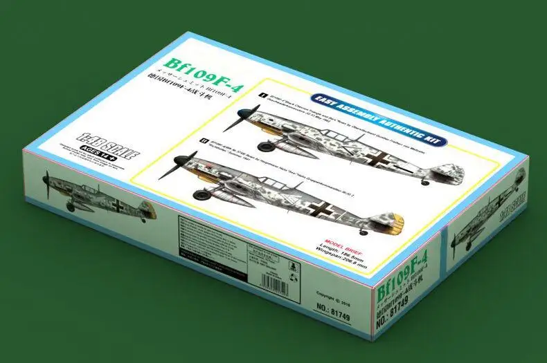 Комплект моделей Hobbyboss 81749 1/48 Messerschmitt Bf 109F 4|Наборы для сборки моделей| |
