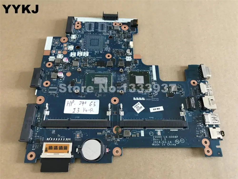 Материнская плата для ноутбука HP 14-R 240 G3 246 755829-501 760685-501 ZSO40 LA-A998P SR0N9 I3-3217U DDR3L |