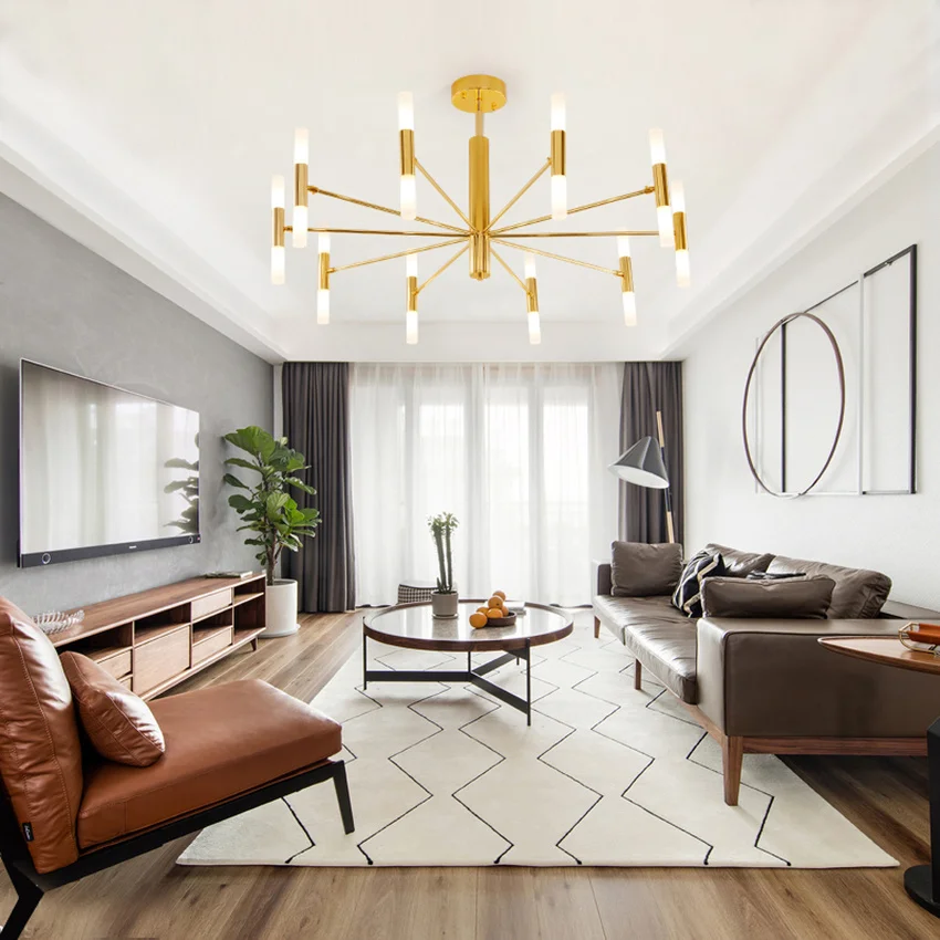 

Nordic 20/40heads Led Chandeliers Luxury Hotel Hall Restaurant Chandelier Led Iron Ceiling Lamp Luminarias Lighting