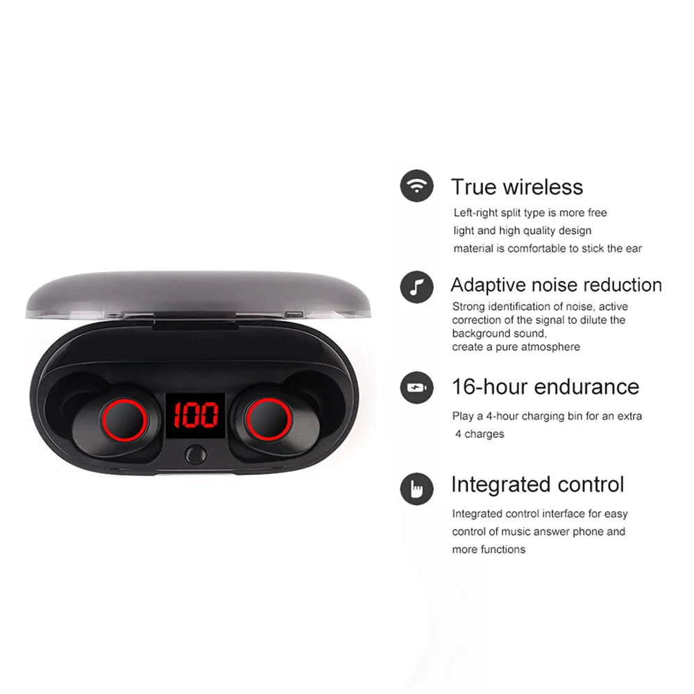 J29 Bluetooth 5 0 Tws батарея дисплей мини беспроводные наушники Близнецы с чехол Hands Free |