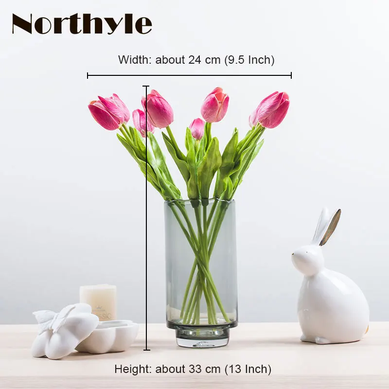 Настоящее сенсорный искусственная PU Tulip стволовых-13 &quotДлина искусственные цветы