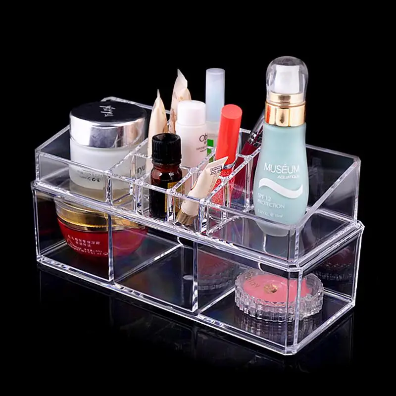 Прозрачный косметичка Crystal Clear ящик для хранения ювелирных изделий тампон Skincare