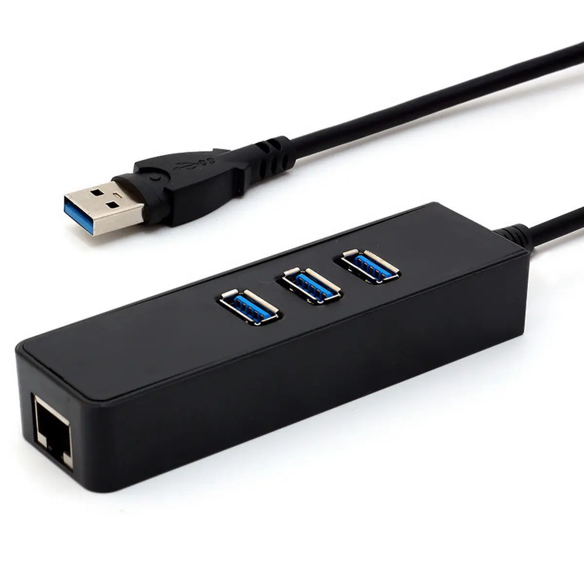 Adaptador de Rede Hub para Hub Porta Gigabit Ethernet Lan Rj45 3 1000 Mbps pc Usb 3.0