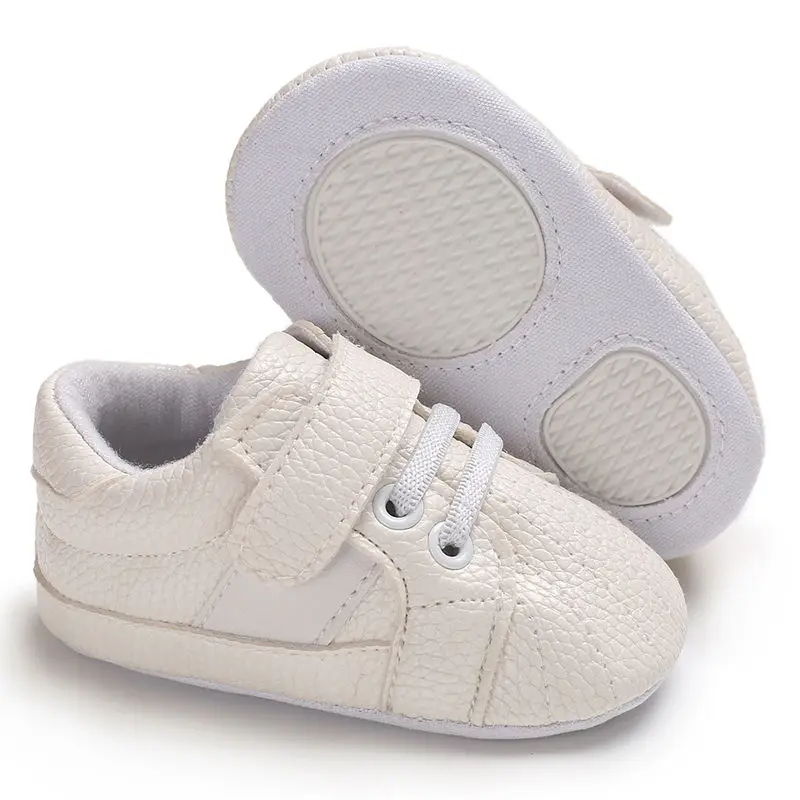 Zapatillas de deporte con cordones para primeros pasos, zapatos informales cl&aacute;sicos para beb&eacute;s reci&eacute;n nacidos, suaves, PU, estampado de coraz&oacute;n, oto&ntilde;o-5