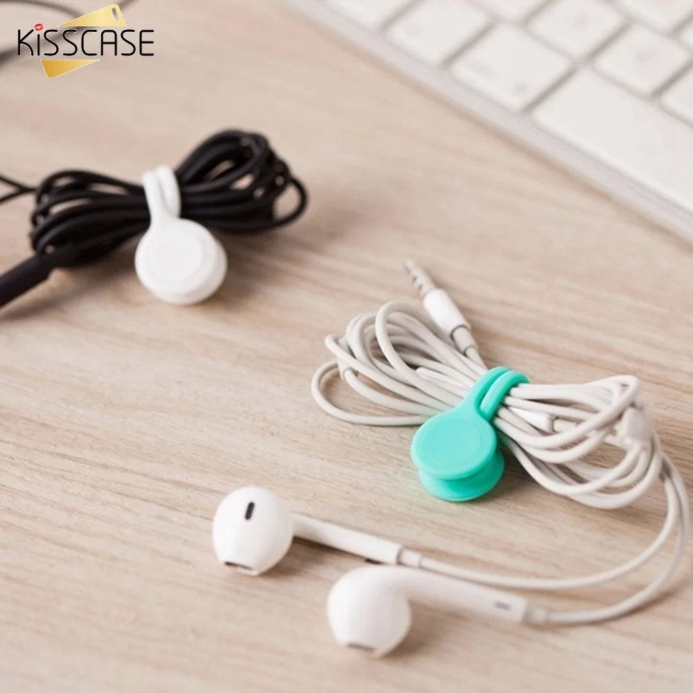 

8 шт. многоцветные зажимы для намотки проводных наушников силиконовая намотка для телефона намотка кабеля органайзер для проволочных кабел...