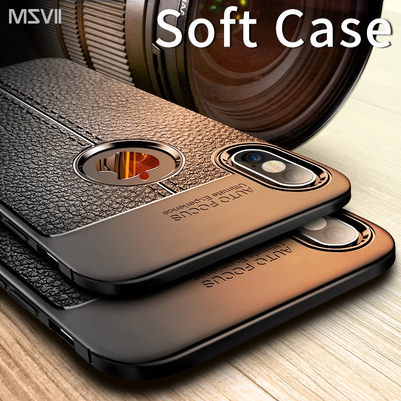 Msvii Бизнес чехол для iPhone х Чехол логотип Обложка Xr Xs Max Coque силиконовые