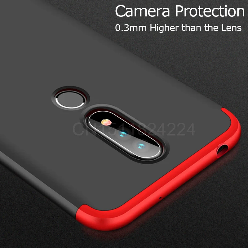 306 Full Phone Cases For Nokia 6.1 Plus Case Matte Back Cover X6 2018 TA-1099 5.8inch Bumper Shell |