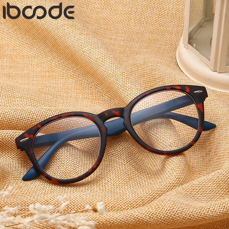 

iboode Reading Glasses Women Men Retro Fashion Ultralight PC Full Frame Clear Lenses Presbyopic Eyeglasses Goggle Unisex Eyewear