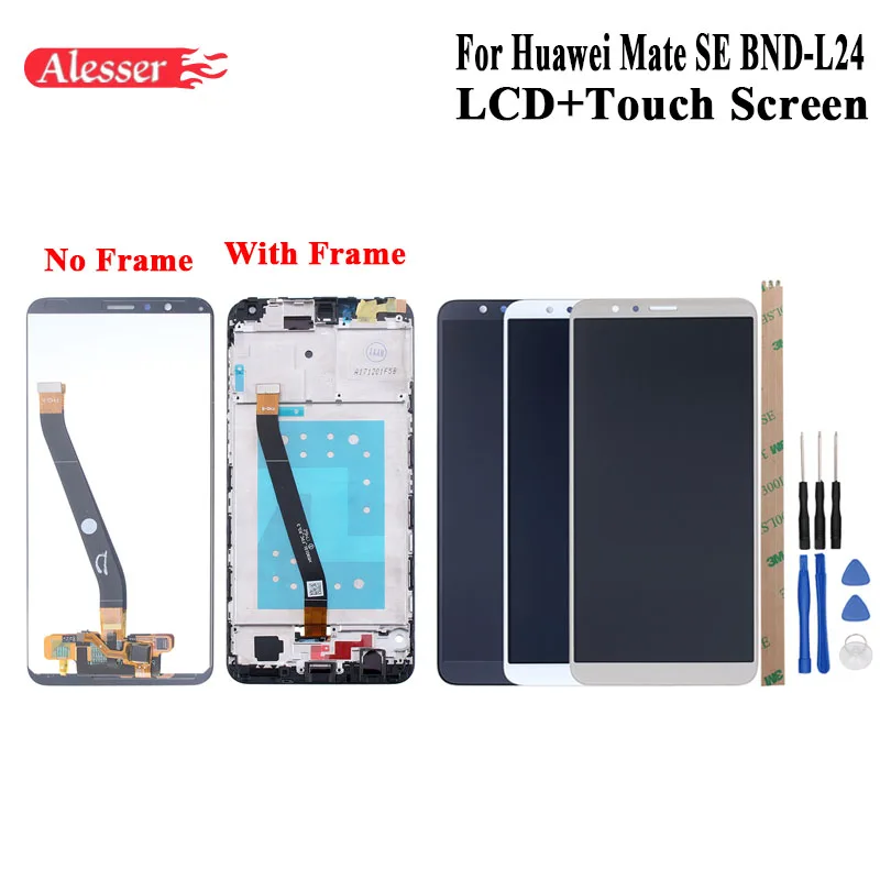 Alesser For Huawei Mate SE BND-L24 BND-L34 LCD Display Touch Screen +Frame Assembly Repair Parts +Tools | Мобильные телефоны и