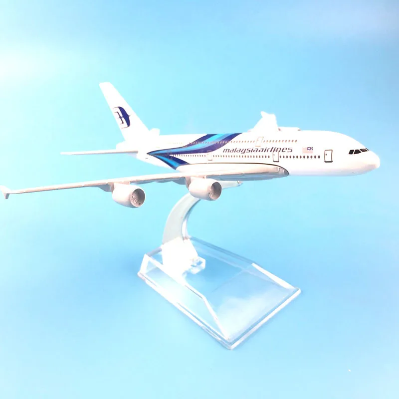 Малайзия авиакомпании Аэробус A380 с трёхмерными чертёжами Diecast металлические