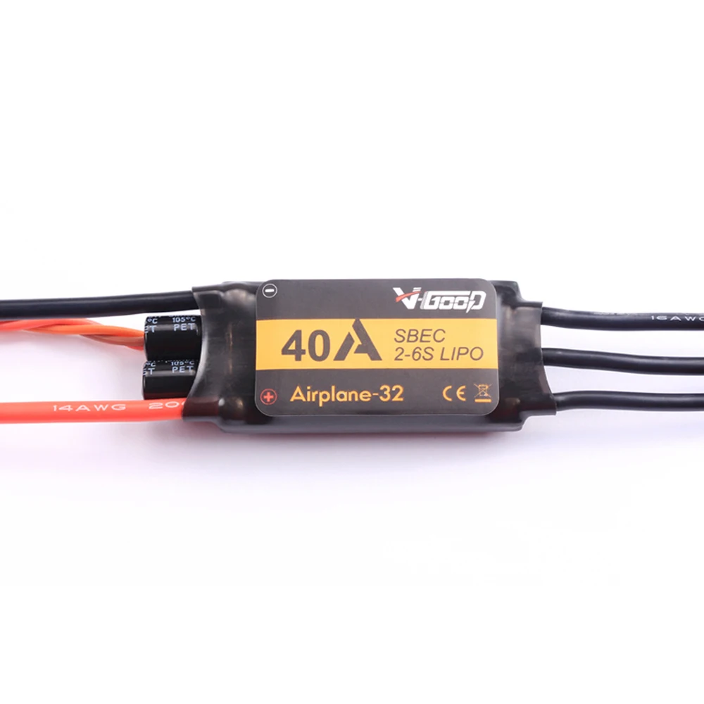Новейший VGOOD 6A/12A/20A/40A/60A/80A/100A 2S 32 битный бесщеточный ESC с 1.5A SBEC для неподвижного
