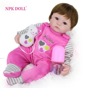 Кукла реборн NPKDOLL, 40 см, набивное тело в одежду, реалистичные детские игрушки Playmate для девочек, рождественские подарки