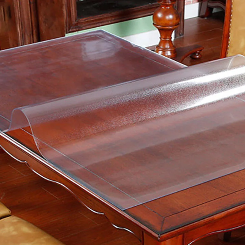 PVC скатерть Прозрачная крышка Водонепроницаемый Кухня картины маслом Стекло