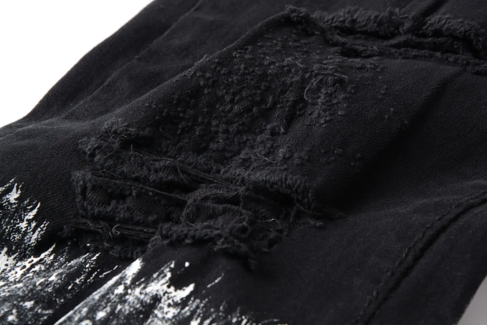 

Fashion Men Stylish Ripped Skinny Gradient Jeans Pants Biker Zipper Decor Pencil Pant Trousers