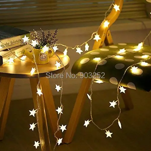

Mosquito Net Star String Lights Battery Operated with 50 LED for Bedroom Curtain Wedding Birthday Holidays Rooms, Warm White